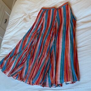 Maeve Vibrant Striped Skirt